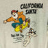 CALIFORNIA SANTA キャラクター スケボー 犬 タヌキ 3Dプリント L/S クルーネック Tシャツ メンズ import:M