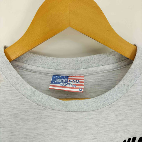CALIFORNIA SANTA キャラクター スケボー 犬 タヌキ 3Dプリント L/S クルーネック Tシャツ メンズ import:M