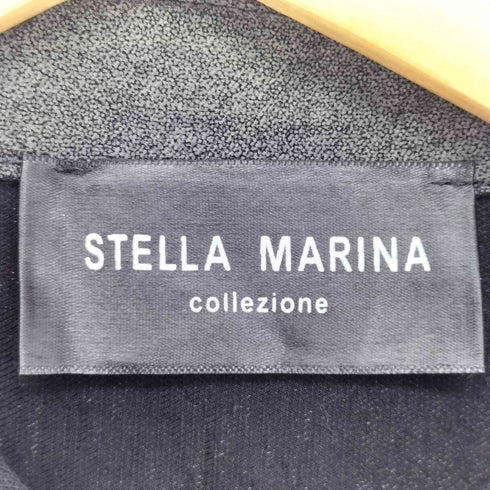ステラマリアコレツィオーネ stella marina collezione ウエストリボン 半袖シャツワンピース レディース