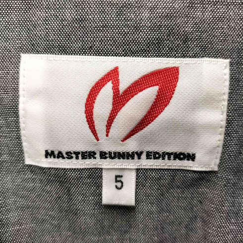 マスターバニーエディション MASTER BUNNY EDITION ワッペン ロゴ 刺繍 L/S ポロシャツ メンズ JPN:5