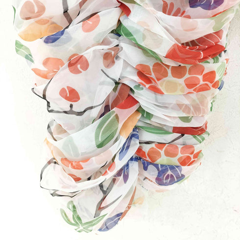 コムデギャルソン COMME des GARCONS 花柄 シアーギャザーシャツ レディース S