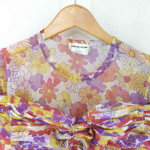 コムデギャルソン COMME des GARCONS 花柄 シアーシャツ レディース