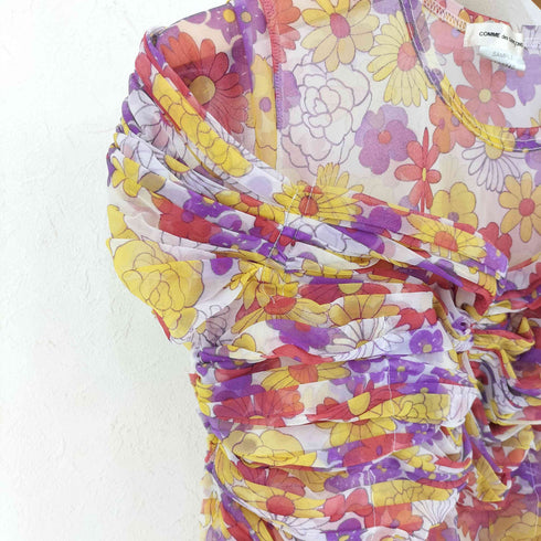 コムデギャルソン COMME des GARCONS 花柄 シアーシャツ レディース