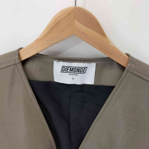 DIEMONDE レザージップベスト メンズ import:M