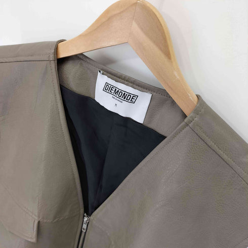 DIEMONDE レザージップベスト メンズ import:M