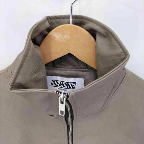 DIEMONDE ハイネック レザージップブルゾン メンズ import:M