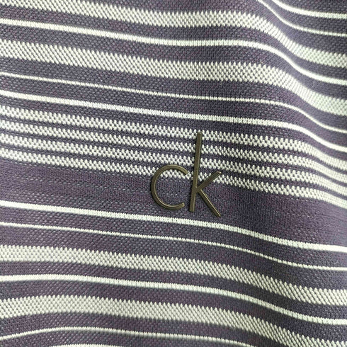 カルバンクラインゴルフ calvin klein golf ロゴ刺繍 ボーダーポロシャツ メンズ M