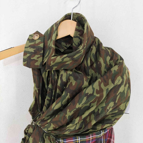 コムデギャルソン COMME des GARCONS 総柄ドッキングワンピース レディース