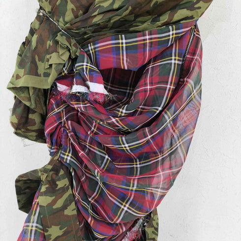 コムデギャルソン COMME des GARCONS 総柄ドッキングワンピース レディース