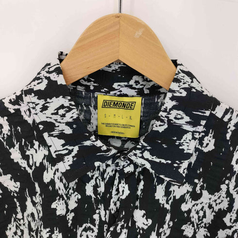DIEMONDE シワ加工 総柄シャツ メンズ