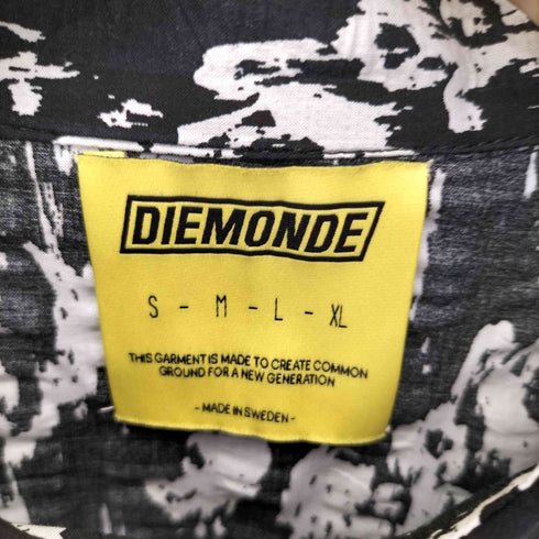 DIEMONDE シワ加工 総柄シャツ メンズ