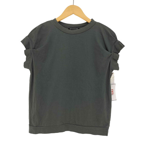 ミズイロインド mizuiro ind 24ss フリルスリーブクルーネックプルオーバー レディース
