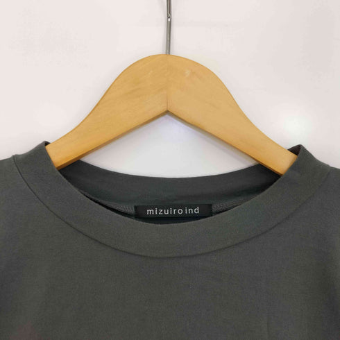 ミズイロインド mizuiro ind 24ss フリルスリーブクルーネックプルオーバー レディース