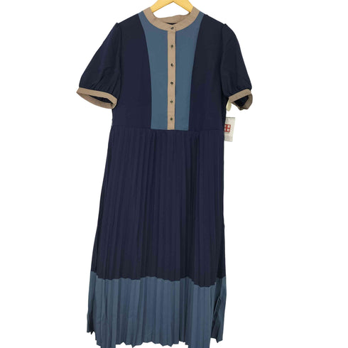 ソマリ SOMARI imagination 配色アコーディオンプリーツワンピース レディース 1