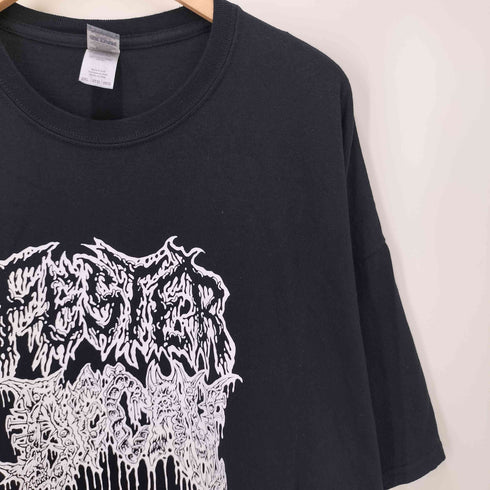 デスメタル ロゴ グラフィック プリント S/S Tシャツ メンズ import:XXL