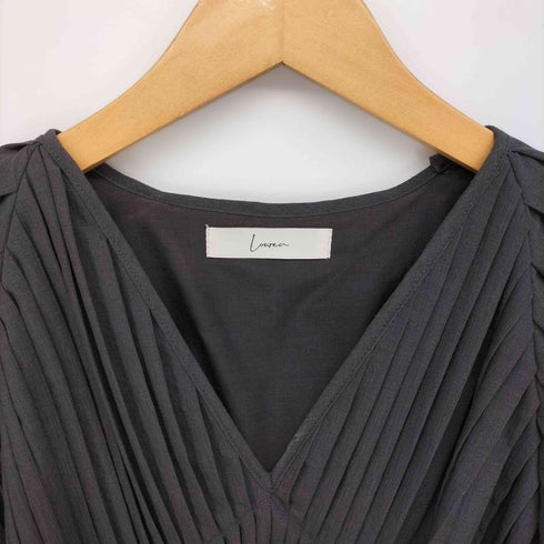 ローレン louren 21SS ALL PLEETS VOLUME DRESS レディース FREE