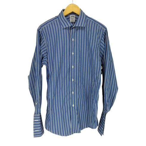 ブルックスブラザーズ BROOKS BROTHERS SLIM FIT USA製 ダブルカフス ストライプシャツ メンズ 15 2/1 33