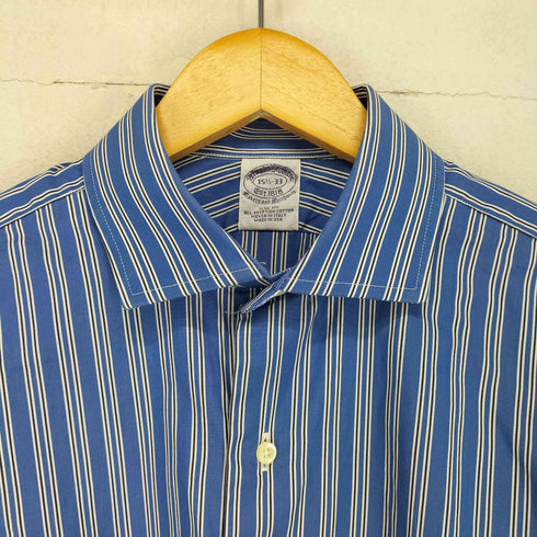 ブルックスブラザーズ BROOKS BROTHERS SLIM FIT USA製 ダブルカフス ストライプシャツ メンズ 15 2/1 33