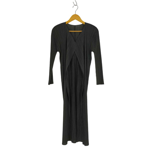 プリーツプリーズイッセイミヤケ PLEATS PLEASE ISSEY MIYAKE BASICS プリーツ ロング カーディガン レディース JPN:2