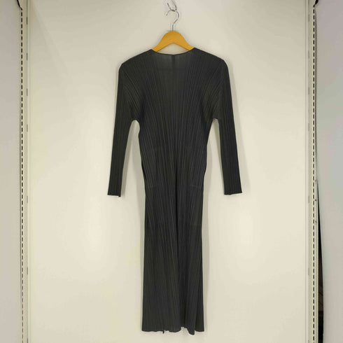 プリーツプリーズイッセイミヤケ PLEATS PLEASE ISSEY MIYAKE BASICS プリーツ ロング カーディガン レディース JPN:2
