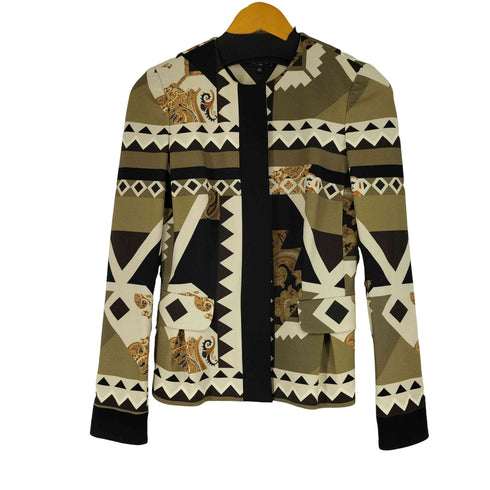 エトロ ETRO 総柄ノーカラージャケット レディース 40