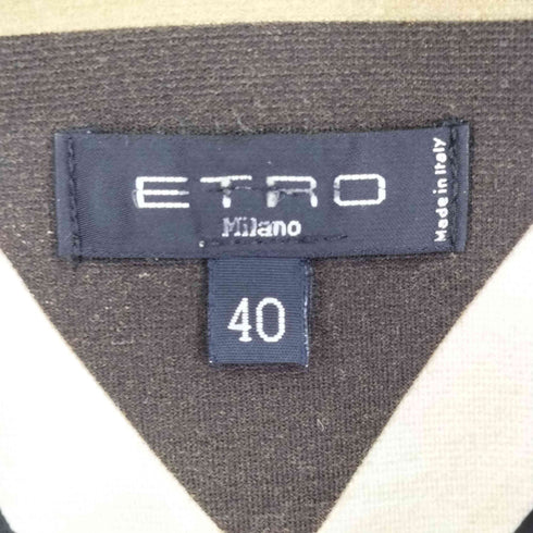 エトロ ETRO 総柄ノーカラージャケット レディース 40