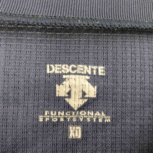 デサント descente カーブデザイン ロゴプリント ワッフルカットソー メンズ X0