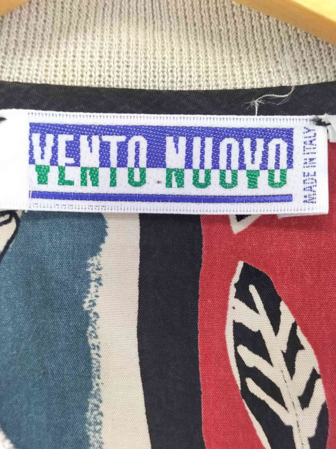 イタリア製 総柄 レーヨン ポロシャツ メンズ import:M