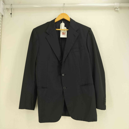 ブリオーニ BRIONI PALATINO ウールギャバ 段返り 3B テーラードジャケット TENSHI ウールギャバ 2タック センタープレススラックス セットアップ メンズ 52