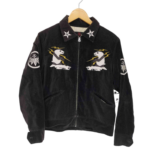 クロップドヘッズ CROPPED HEADS CHINA刺繍 別珍 パンダ 稲妻 家紋 スーベニアジャケット メンズ JPN:S