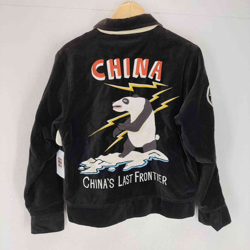 クロップドヘッズ CROPPED HEADS CHINA刺繍 別珍 パンダ 稲妻 家紋 スーベニアジャケット メンズ JPN:S