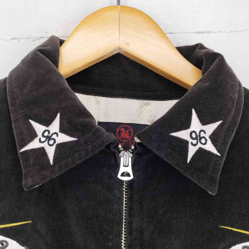 クロップドヘッズ CROPPED HEADS CHINA刺繍 別珍 パンダ 稲妻 家紋 スーベニアジャケット メンズ JPN:S