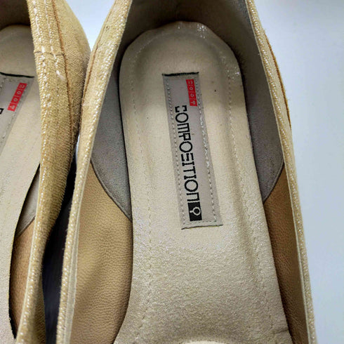 composition9 バックルモチーフスタイリッシュコンフォートウェッジパンプス レディース
