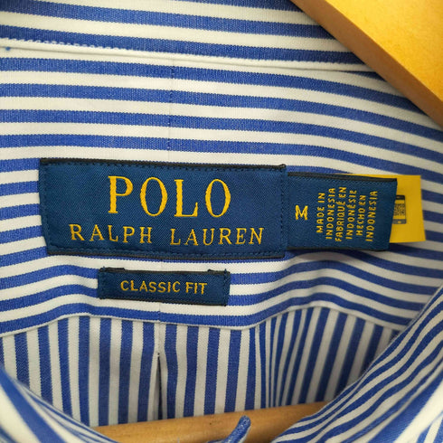 ポロラルフローレン POLO RALPH LAUREN ポニー刺繍 ストライプ ボタンダウンシャツ メンズ import:M