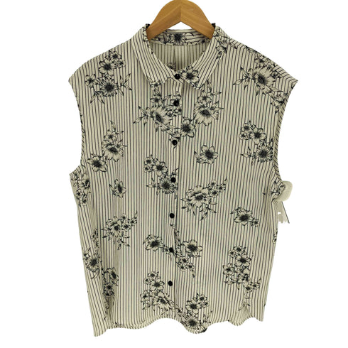 イエナ IENA 19SS ストライプ フラワー ノースリーブ シャツブ ラウス レディース FREE