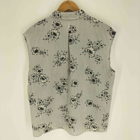 イエナ IENA 19SS ストライプ フラワー ノースリーブ シャツブ ラウス レディース FREE