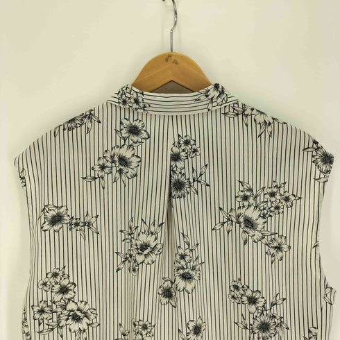 イエナ IENA 19SS ストライプ フラワー ノースリーブ シャツブ ラウス レディース FREE