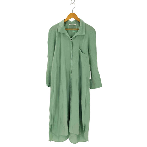 ザラ ZARA ロングシャツワンピース レディース import:L