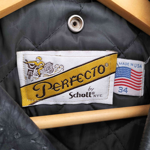 ショット Schott 80-90s PERFECT バイカータグ後期 ペイント ダブルライダースジャケット メンズ 34