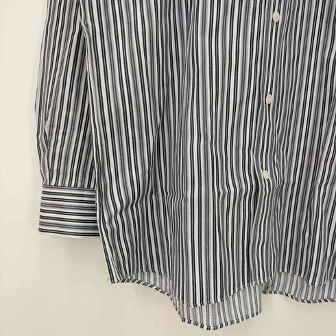バーバリーロンドン BURBERRY LONDON ロゴ 刺繍 ストライプ レギュラーカラー L/S シャツ メンズ import:L