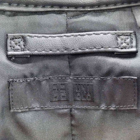 ユニクロ UNIQLO ネオレザーシングルライダースジャケット メンズ JPN:XL