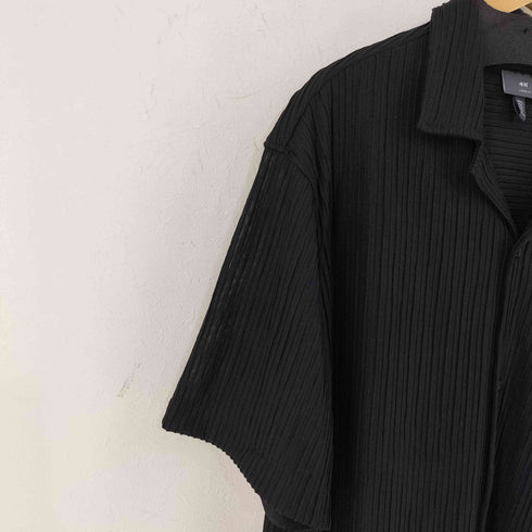 エイチアンドエム H&M ルーズフィット テクスチャード リゾート シャツ メンズ import:XL