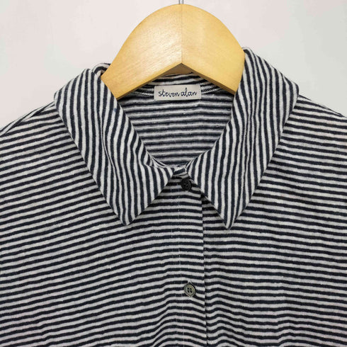 スティーブンアラン Steven Alan ボーダー S/S シャツカーディガン レディース