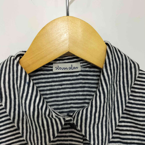 スティーブンアラン Steven Alan ボーダー S/S シャツカーディガン レディース