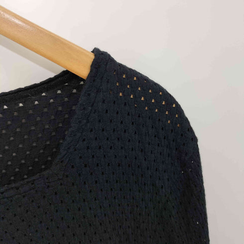 ロクビューティーアンドユースユナイテッドアローズ 6 BEAUTY & YOUTH UNITED ARROWS MESH SQUARE NECK PULLOVER/カットソー レディース