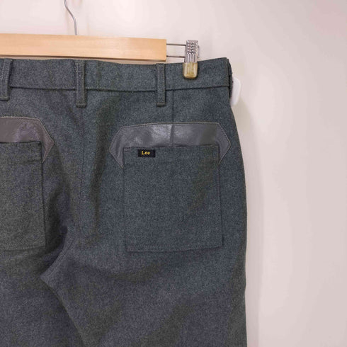 リー Lee 赤タグ 復刻 TENU-B レザー パッチ フリース パンツ メンズ