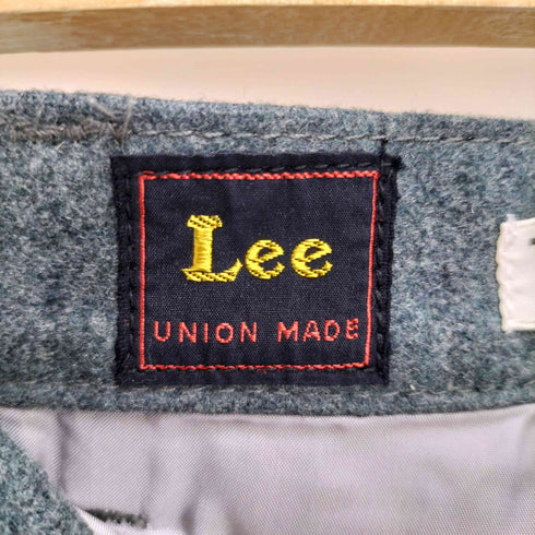 リー Lee 赤タグ 復刻 TENU-B レザー パッチ フリース パンツ メンズ
