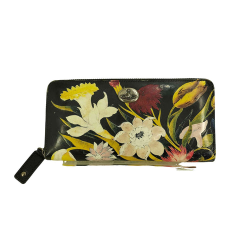 ヴィヴィアンウエストウッド Vivienne Westwood Long Wallet Enamel Floral Genuine Leather レディース
