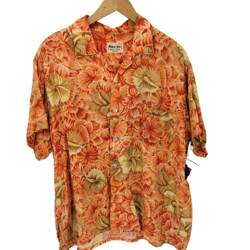 60S 日本製 レーヨン アロハシャツ メンズ 17 1/2