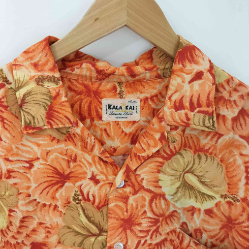 60S 日本製 レーヨン アロハシャツ メンズ 17 1/2